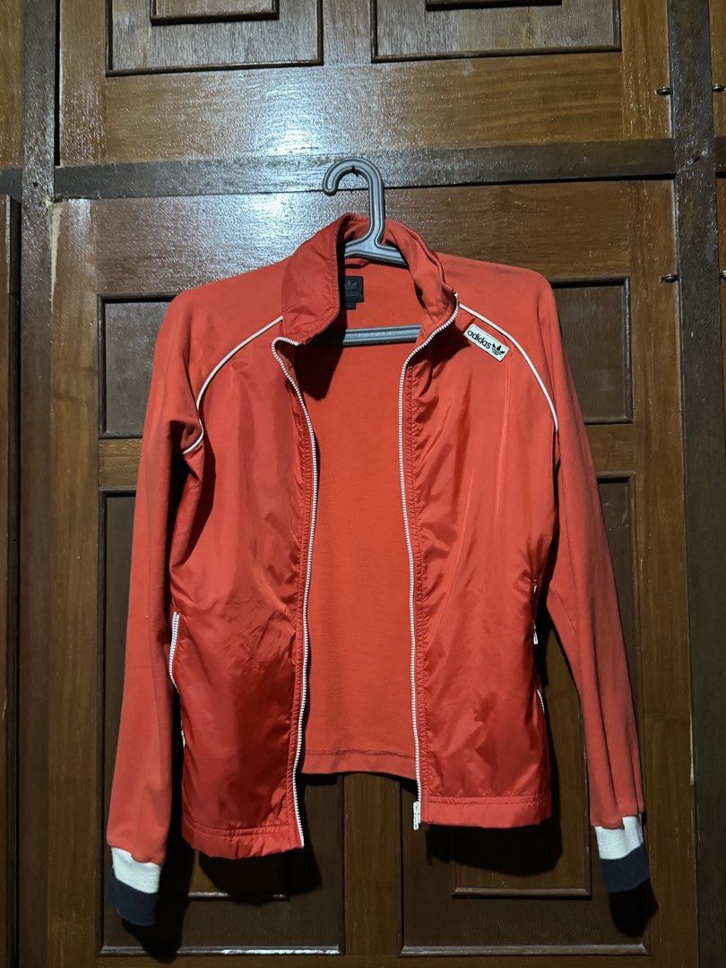Adidas Red Zip Up Track Jacket Size S (Category: Coats, Jackets and Outerwear) located in Obando. Submitted by pepperooshop (Listing ID 1470079890, Image 1). Description: Size S.