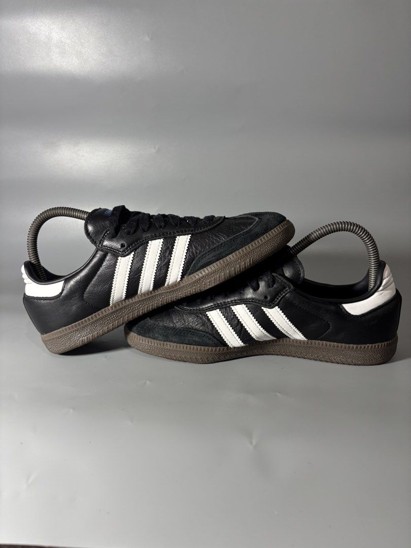 Adidas Samba Black White Size 38 / 23.5cm (Category: Sneakers) located in Butuan. Submitted by shoeetasho (Listing ID 1470044939, Image 3). Description: - Item: Adidas Samba Sneakers - Colorway: Classic Black and White with Gum Sole - Details: Suede toe overlay, clean overall condition, minimal wear on soles - Sizing: Women's US 7 / Men's US 5.5 / EU 38 / 23.5cm - Perks: FREE shipping included in the price - Note: Send a message if you have any q
