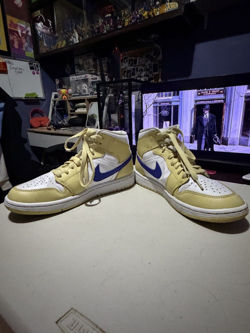 Air Jordan 1 Mid Yellow Blue White (Category: Sneakers) located in Quezon City. Submitted by hapipaks (Listing ID 1469984996, Image 2). Description: FOR SALE: Nike Air Jordan 1 Mid Women’s US 7.5 Authentic, bought directly from Nike store. Only worn a few times and still in good condition. No original box. Price: ₱3,000 Message me if interested..