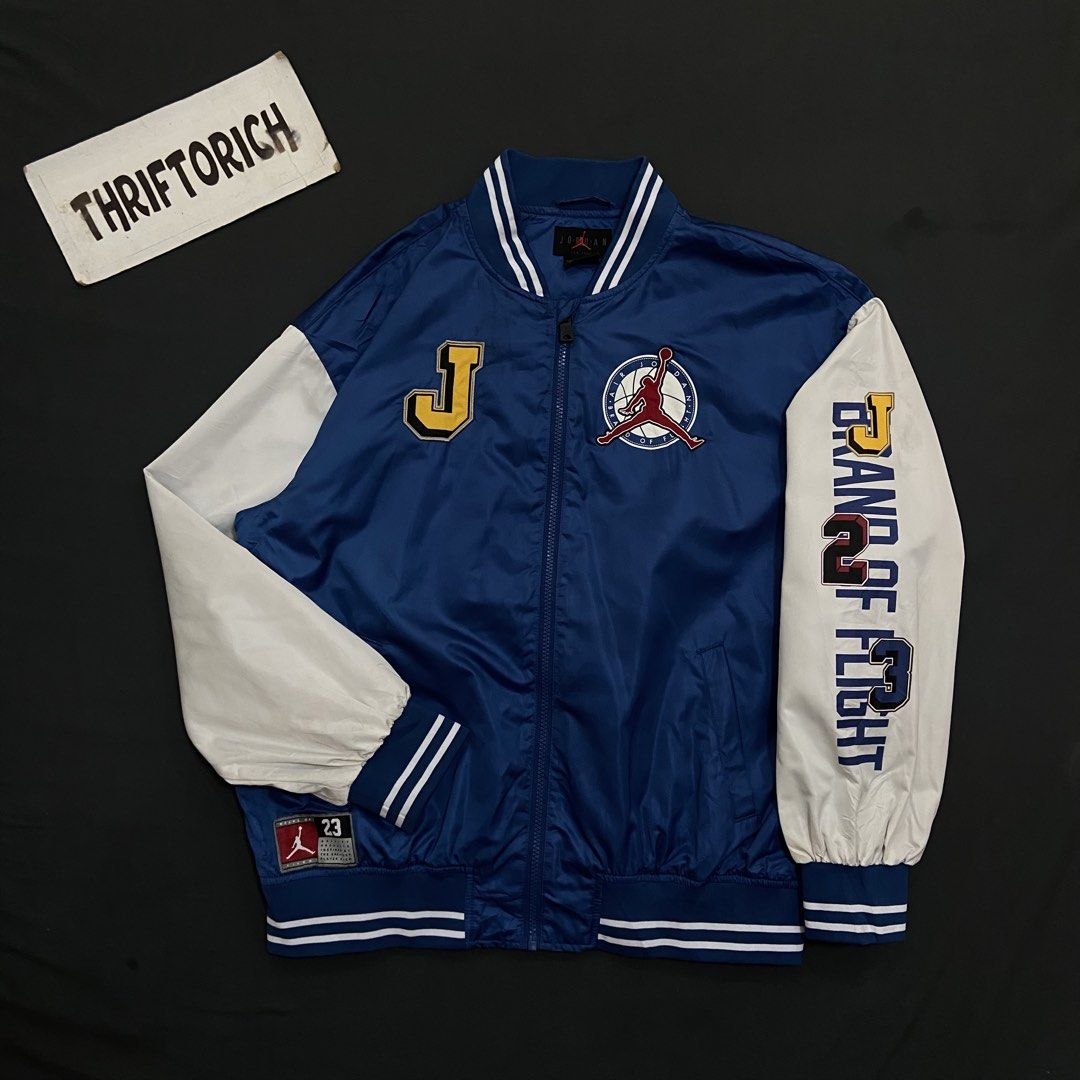 Air Jordan flight twotone varsity jacket (Category: Coats, Jackets and Outerwear) located in Manila. Submitted by ivan_carbungco (Listing ID 1470003916, Image 1). Description: AIR JORDAN VARSITY JACKET 23 by 26 GOOD CONDITION NEED WASH COMPLETE TAGS 1k CLAIM.