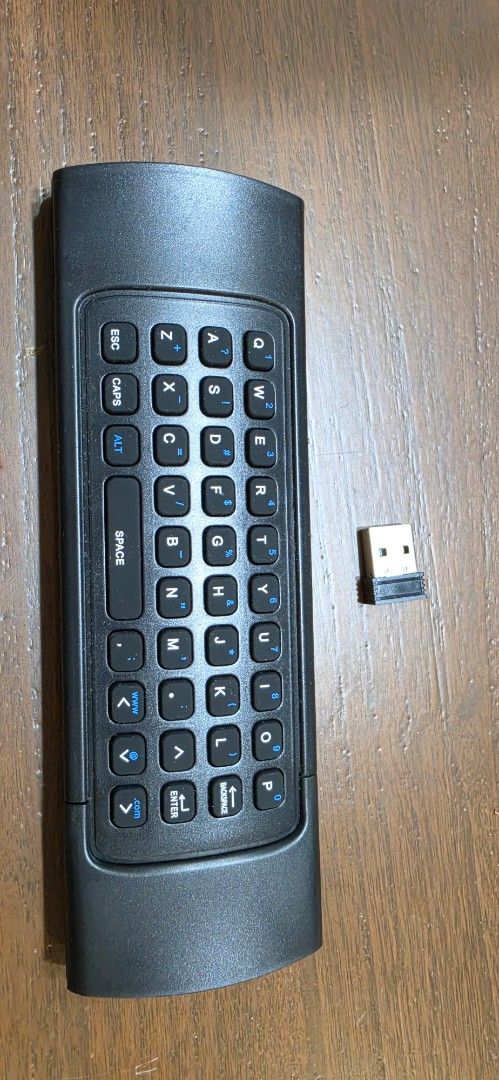 Air mouse remote control with QWERTY keyboard and USB receiver ...