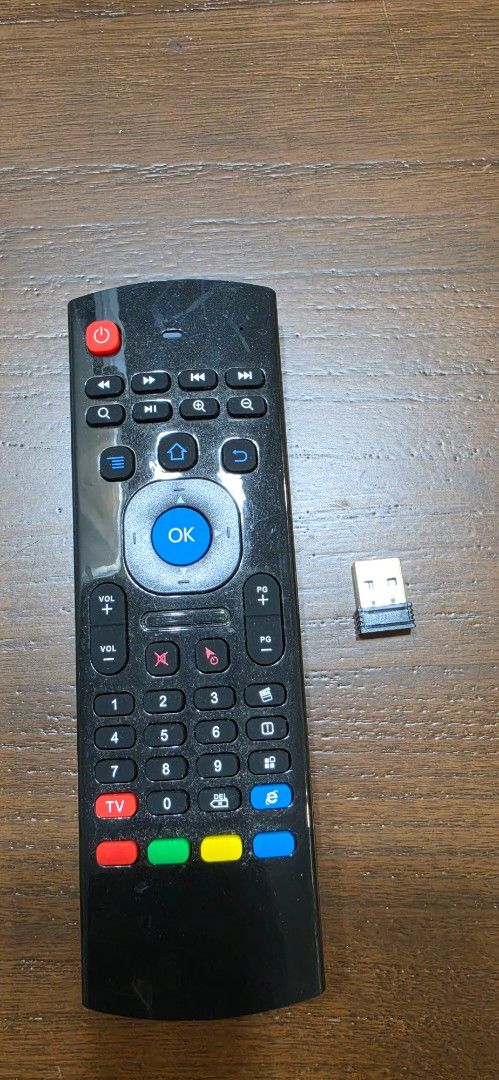 Air mouse remote control with QWERTY keyboard and USB receiver ...