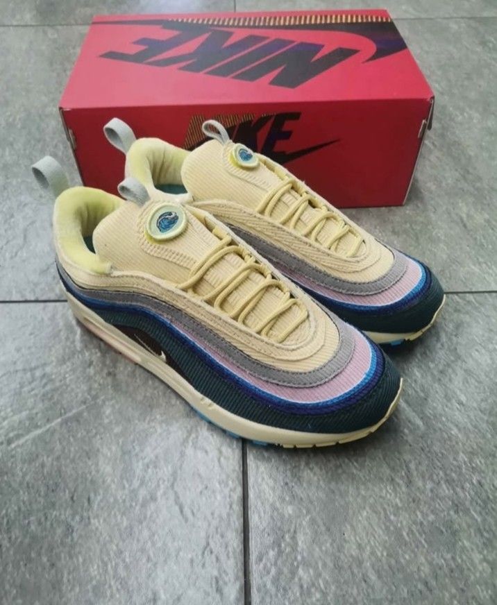 Airmax 97 "Sean Wotherspoon" 🥶😍 (Category: Sneakers) located in Manila. Submitted by josier_181 (Listing ID 1470039438, Image 2). Description: Available now Ma'am/Sir Pm for more details Your order via lalamove COD or GCASH payment. Kung anong nasa post ko po yun po mismo ang dadating na item sa inyo 💯 Good quality and condition Thank you and God bless Womens Size Guide 5US - 36 EU/FR - 22CM 6US - 37 EU/FR - 23CM 6.5US - 37.5 EU/FR - 23.5CM 7U