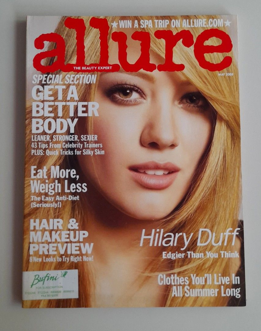 Allure Magazine Back Issues (2008–2009 Hollywood Covers) (Category: Magazines) located in Batangas. Submitted by bluehasnoclue (Listing ID 1469955087, Image 1). Description: Price: • ​₱200 each ​OR Take-All Bundle for ₱1,000 (All 6 issues) ​Available Issues in this Set: ​December 2008 – Scarlett Johansson ​May 2008 – Hilary Duff ​September 2008 – Carrie Underwood ​October 2008 – Ellen Pompeo ​December 2009 – Kirsten Dunst ​August 2009 – Amy Adams