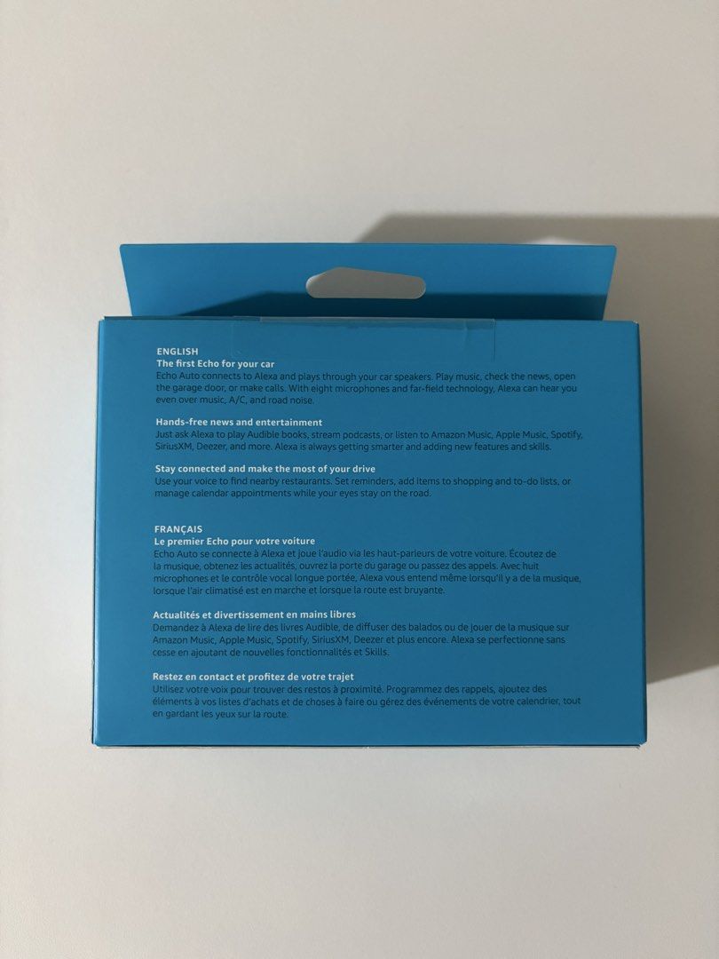 Amazon Echo Auto - Take Alexa on the road (Category: Soundbars, Speakers & Amplifiers) located in Manila. Submitted by pattycllnts (Listing ID 1470105697, Image 2). Description: - Brand new Amazon Echo Auto in blue box - Connects Alexa directly to your car speakers - Play music, check news, and make hands-free calls easily - Equipped with 8 microphones with far-field technology for superior voice recognition - Compatible with both iOS and Android