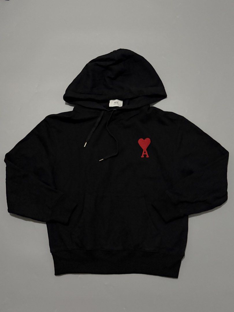 AMI - Pullover Hoodie Jacket - Black (Category: Coats, Jackets and Outerwear) located in Caloocan City. Submitted by thriftingbanana (Listing ID 1470086269, Image 1). Description: Excellent No issue Small Width 20 inches Length 26 inches.