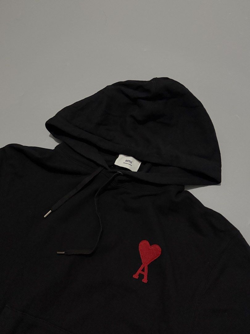 AMI - Pullover Hoodie Jacket - Black (Category: Coats, Jackets and Outerwear) located in Caloocan City. Submitted by thriftingbanana (Listing ID 1470086269, Image 3). Description: Excellent No issue Small Width 20 inches Length 26 inches.