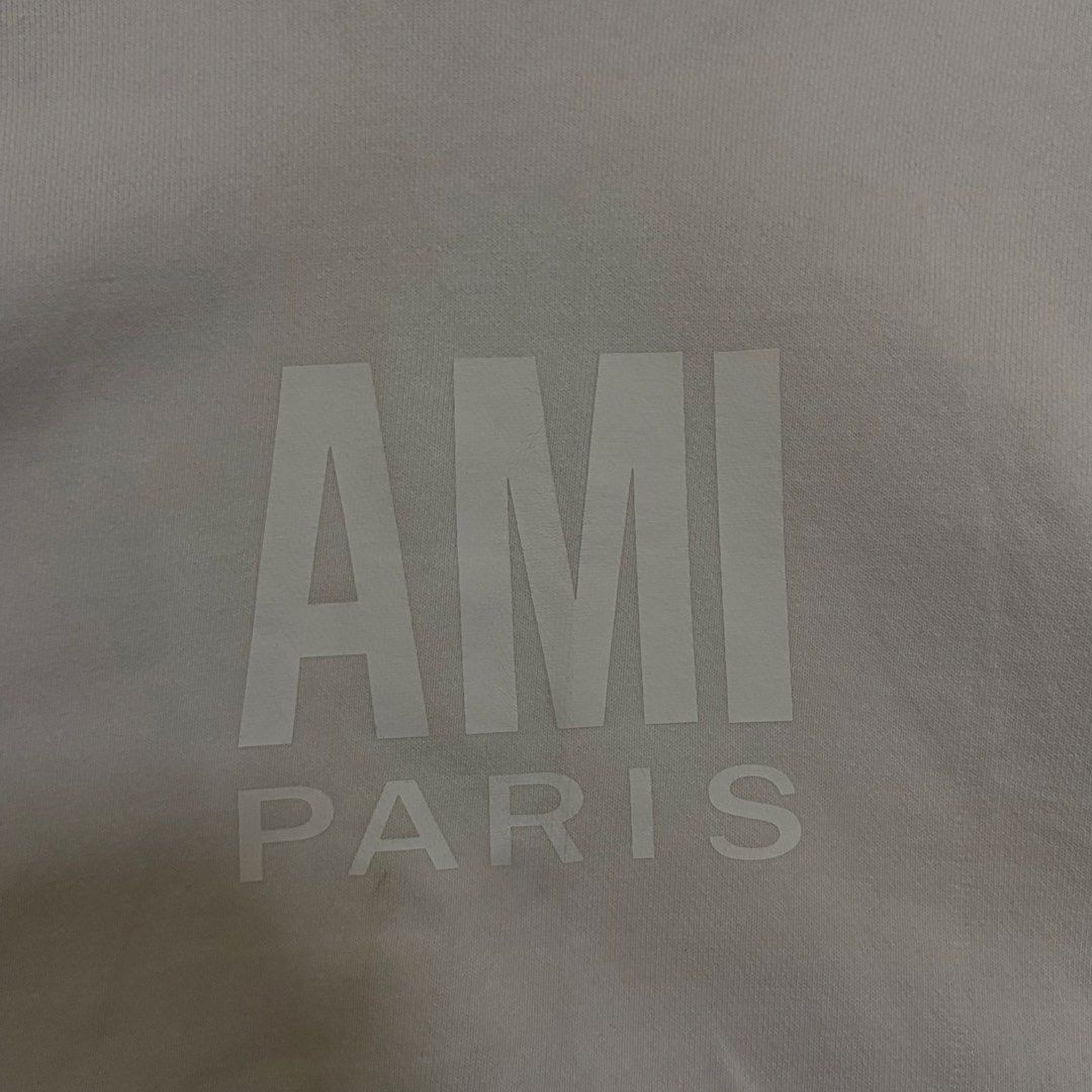 Ami paris white hoodie (Category: Hoodies) located in Manila. Submitted by ivan_carbungco (Listing ID 1470005688, Image 3). Description: AMI PARIS WHITE HOODIE 26.5 by 27 GOOD CONDITION NEED WASH MISSING WASH TAG HEAVY CLOTH 1200 CLAIM.