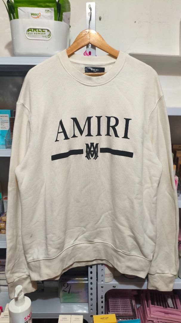 Amiri Crewneck Pullover (Category: Hoodies) located in Caloocan City. Submitted by lorkan04 (Listing ID 1470051283, Image 1). Description: Excellent Condition Need Wash Only No Major Flaws Large On Tag.