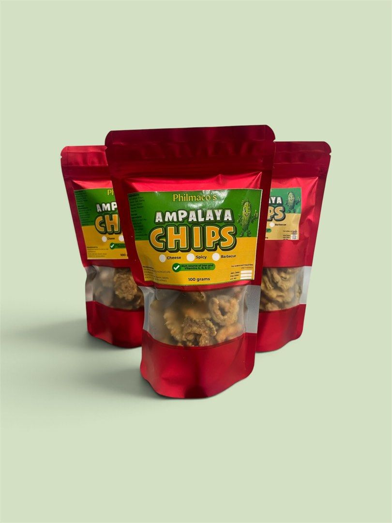 Ampalaya Chips 100 Grams (Category: Local Eats) located in Bacoor. Submitted by saritsari (Listing ID 1469981179, Image 2). Description: • Ampalaya Chips • Classic Flavor • Rich source of Vitamins A, B, C, & iron • 100 grams • Accepting bulk orders .