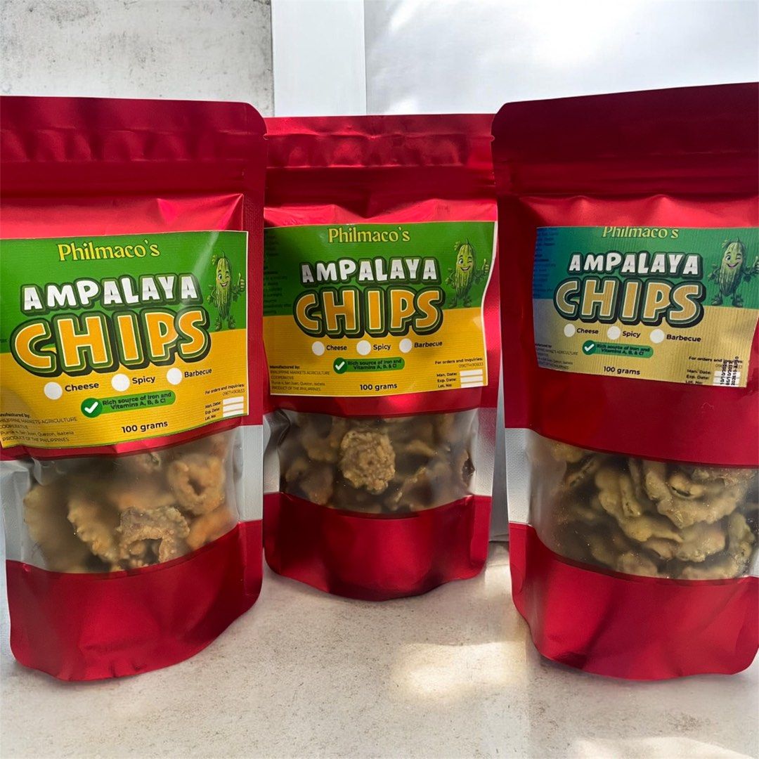 Ampalaya Chips 100 Grams (Category: Local Eats) located in Bacoor. Submitted by saritsari (Listing ID 1469981179, Image 3). Description: • Ampalaya Chips • Classic Flavor • Rich source of Vitamins A, B, C, & iron • 100 grams • Accepting bulk orders .