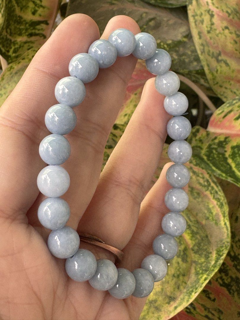 ANGELITE BRACELET 🍉 B1_JC061 (Category: Bracelets) located in Bulacan. Submitted by selling_low_by_bella_ben (Listing ID 1470000487, Image 2). Description: ANGELITE 🍉 B1_JC061 🏷️ 390 8+ mm bead size 17 cm wrist size .