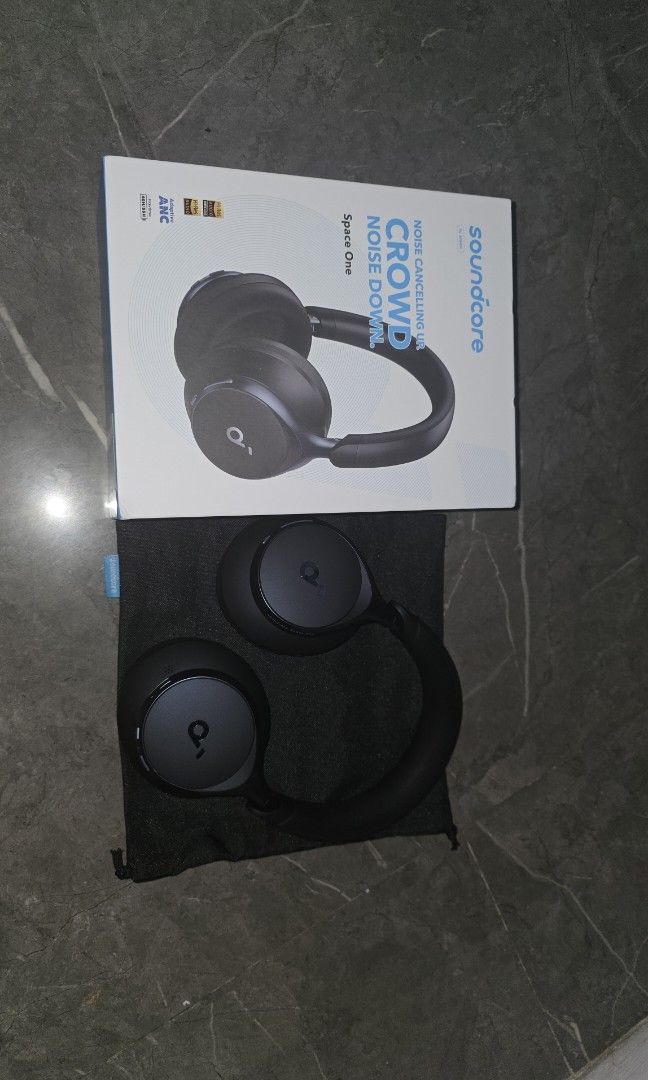 Anker Soundcore Space One ANC bnew condi (Category: Headphones & Headsets) located in Rizal. Submitted by caloyolo (Listing ID 1469953632, Image 2). Description: with box no issue bnew condition lalamove or Jnt plus Sf.