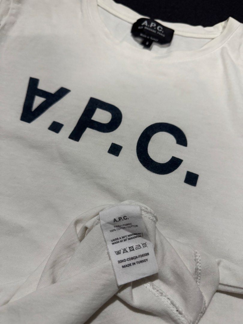 A.P.C (Category: Shirts) located in Marawi City. Submitted by prmothrift.11 (Listing ID 1470073820, Image 3). Description: A.P.C white shirt for women’s Small on tag 18 by 24 Excellent condition 10/10 color rate need wash may light yellow stain lang .