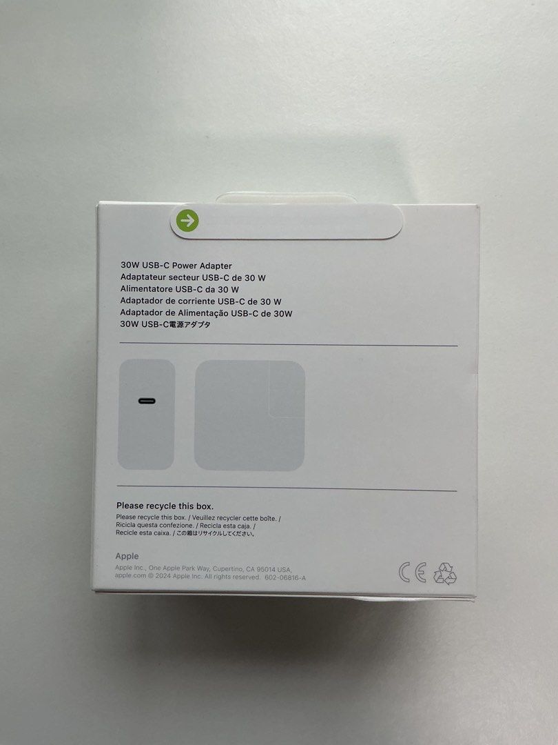Apple 30W USB-C Power Adaptor, Computers & Tech, Parts & Accessories ...