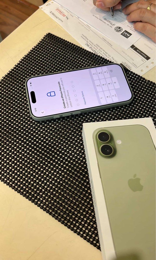 Apple iPhone Green (Category: iPhone 17 Series) located in Sampaloc. Submitted by tricia_deguzmam (Listing ID 1470050679, Image 1). Description: - Color: Green - Condition: Used but no dents and scratches - Inclusions: Original box and Anker Charger - Freebie: Extra case with MagSafe ring RFS: Migrated to the US, phone is left in the PH w my aunt + already using the 18 line .