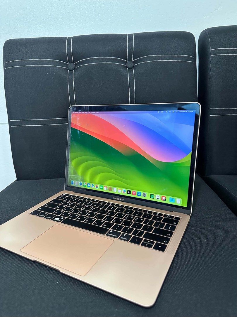 Apple MacBook Air 2019 Rose Gold (Category: Laptops & Notebooks) located in San Fernando. Submitted by shawarmarice (Listing ID 1470137473, Image 3). Description: MacBook Air A1932 (2019) With Charger & Bag • 13-inch” Display 3k resolution • Dual-core Intel Core i5 • 8Gb RAM • 128Gb Storage • Intel UHD Graphics 617 1536 MB • 5-6hours Battery life • 97% smooth • Cycle Count: 204 • Minor issue: nag fade konti yung command tab RFS extra macbook, di 