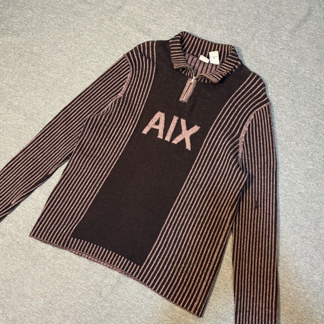 Armani Exchange Quarter Zip (Category: Longsleeves) located in Butuan. Submitted by ragscurations (Listing ID 1469967582, Image 2). Description: Size : M- L Inches : Width 20 Strechable Inches : Length 26 Condition : Excellent Flaws : See pic Color rate 9.4 Fave item : Beautiful design.