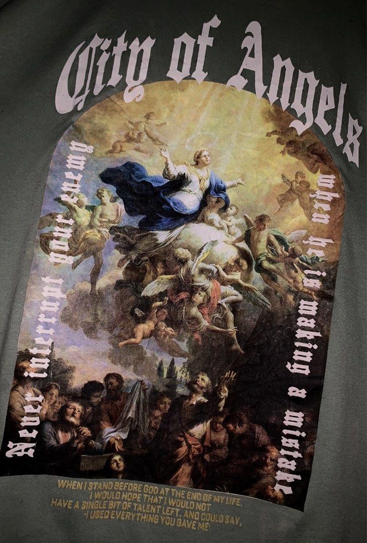ART TEE FOR SALE (Category: Tshirts & Polo Shirts ) located in Angeles City. Submitted by browsetheracks (Listing ID 1469951421, Image 1). Description: FOR SALE ANGELS AND DEMONS GRAPHIC TEE SIZE XL ON TAG (24×30) IN EXCELLENT CONDITION! NO ISSUE *HIGH QUALITY GRAPHIC MATERIAL ₱550+SHIPPING FEE DM ME FOR MORE INFO 🔌 Note: Every item is photographed accurately to showcase its actual condition. Before shipping, each garment is meticulously cleaned