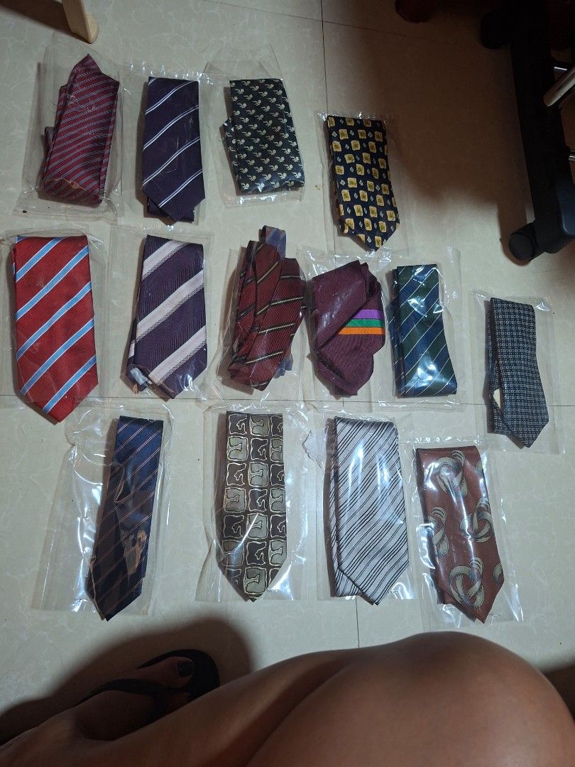Assorted Vintage Neckties Collection Lot (Category: Ties) located in Bulacan. Submitted by ourdailyfinds (Listing ID 1469963029, Image 1). Description: Gentlemen's Vintage & Classic Neckties Collection Elevate your office attire, business meetings, or fellowship night outfits with this curated collection of premium gentlemen's neckties. Featuring a timeless mix of regimental stripes, sophisticated geometric repeats, and vintage abstract patterns,