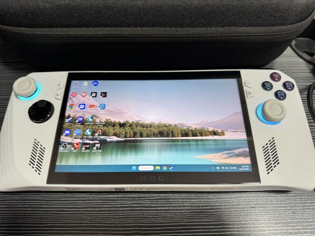 ASUS ROG ALLY Z1 (Category: Others) located in Valenzuela. Submitted by eb11042019 (Listing ID 1470042235, Image 3). Description: PRE-OWNED ASUS ROG ALLY Z1 512 GB WINDOWS 11) 25,000. With Skull&Co. Hard case, Pouch, Tempered glass, Thumb grip, Original charger. NO BOX. With installed games na din po ready to play na gagamitin nalang. GOW 3, NBA 2K27, DEVIL MAY CRY 5, RDR, FIGHT NIGHT FOREVER, SPIDER MAN 2, THE LEGENDS OF ZELDA BOTW. 99.9% Batter