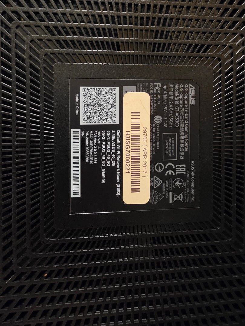 Health Band Sticker ASUS ROG Rapture GT-AC5300 Tri-band Gaming Router, Computers & Tech ...
