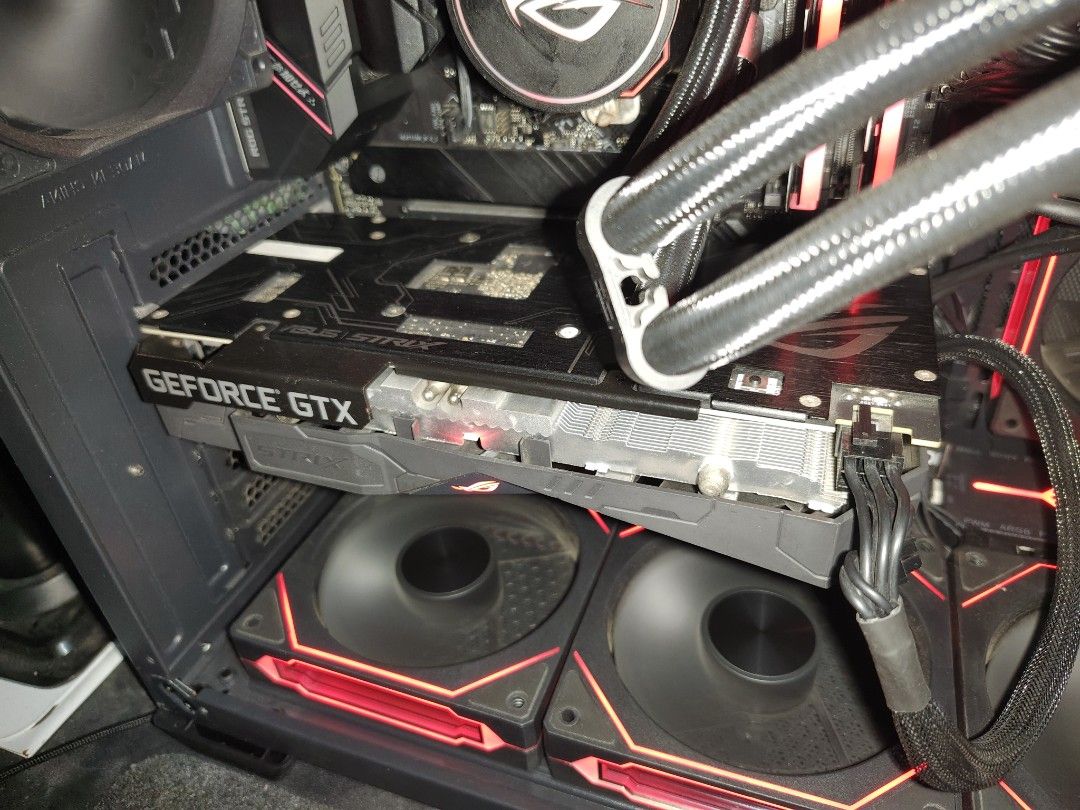 ASUS ROG Strix GeForce GTX 1650 OC 4GB (Category: Computer Parts) located in Antipolo. Submitted by chadorr (Listing ID 1470140041, Image 3). Description: - Model: ASUS ROG Strix GeForce GTX 1650 OC 4GB -No Issue -No rust -Complete Box and Manual -Price: 5,000 Negotiable but not too low Location: Antipolo City Mop: Gcash or Cash lalamove ikaw mag book.