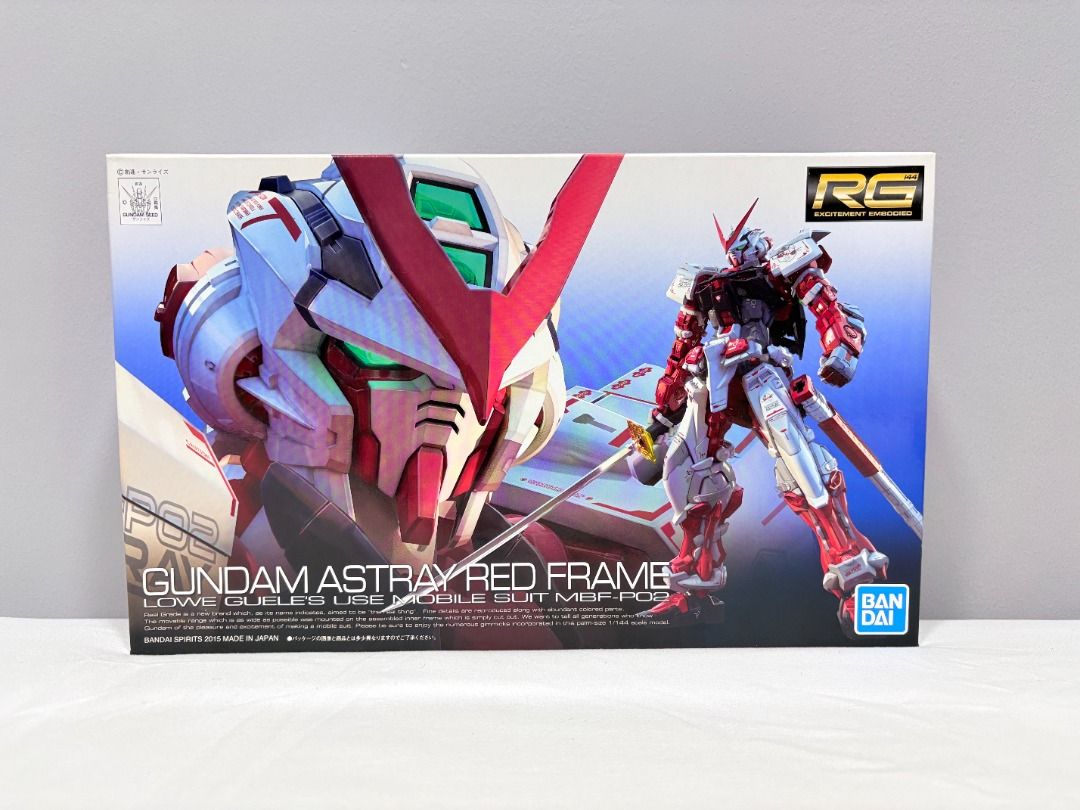 Authentic Bandai Gunpla Model Kit RG Gundam Astray Red Frame, Toys ...