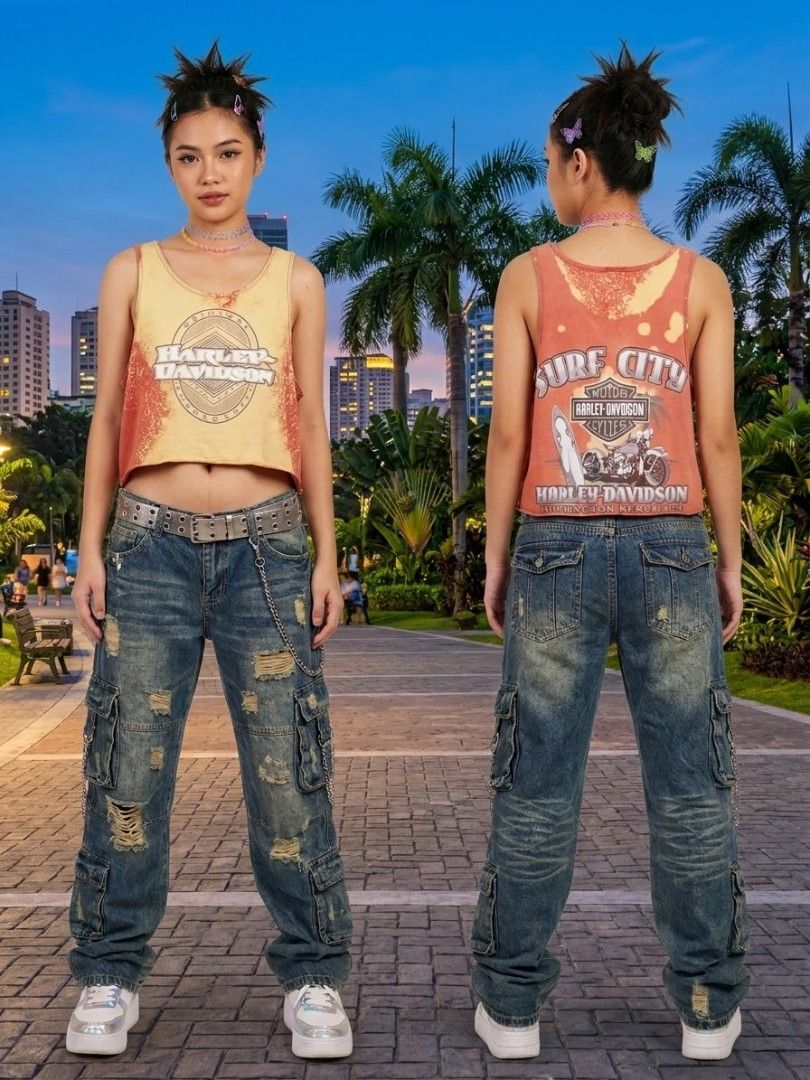 AUTHENTIC Harley-Davidson (Category: Activewear) located in Manila. Submitted by bvnnie (Listing ID 1470019016, Image 1). Description: Harley-Davidson inches Armpit to Armpit/Widht 26.5 Lenght/ 21 back 22 fittings is Large Excellent Condition, Issue: Message if you have any other question about sizing. We do shipping nation wide I'm also A A open for video call so that you can see the item you 're interested to buy. Courier, DHL, JNT, LBC Mode of