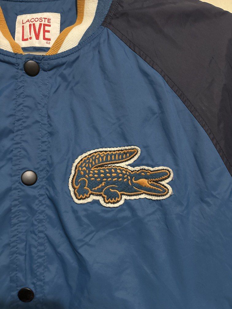 Authentic Lacoste Live Varsity Jacket (Category: Coats, Jackets and Outerwear) located in Muntinlupa City. Submitted by owrayttttt (Listing ID 1470114886, Image 3). Description: - Authentic Lacoste Live Varsity Jacket - Dimes is 23x26 - Complete tags - No issue - Free shipping via j&t.