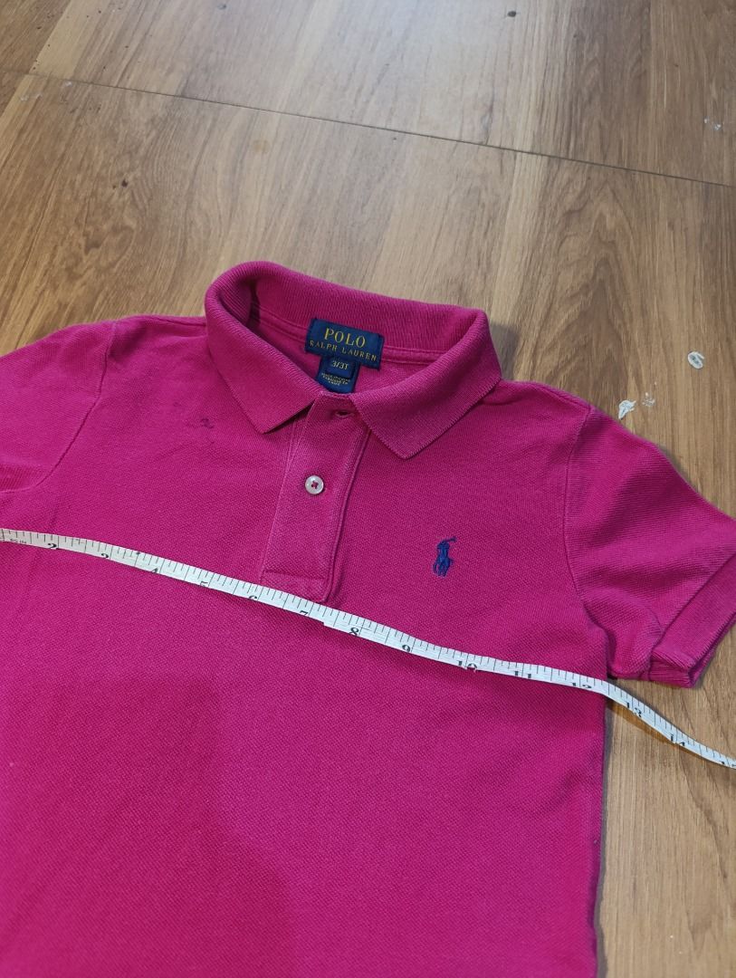 Authentic Ralph Lauren Polo Shirt For kids (Category: Babies & Kids Fashion) located in Bulacan. Submitted by koritooo (Listing ID 1470011607, Image 2). Description: Authentic Ralph Lauren Polo Shirt For kids Good condition, pen markings issue Size 3 Dimensions: 12.5 Width 16-17 Length Color rate: 10/10.