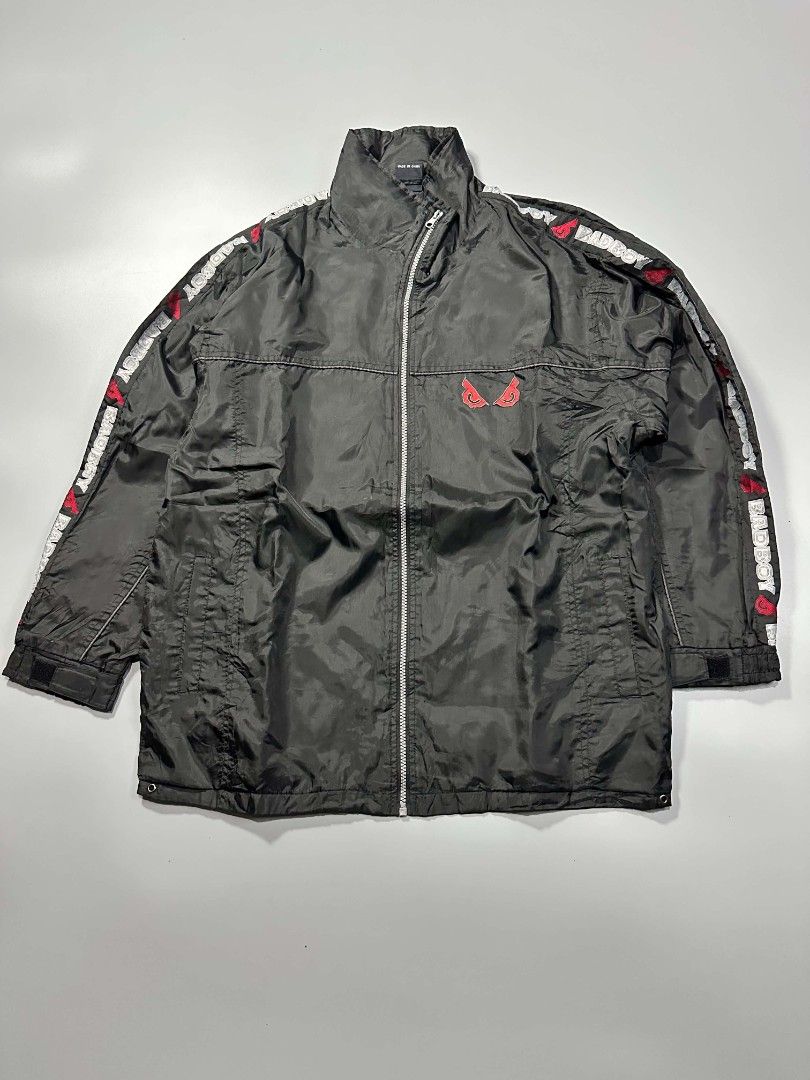 Bad Boy Black Nylon Zip Up Windbreaker Jacket (Category: Coats, Jackets and Outerwear) located in Manila. Submitted by whoego (Listing ID 1470054057, Image 1). Description: Vintage Black Bad Boy Windbreaker ‎ ‎- 899 php ‎ ‎Size: M ‎ ‎Dimes: ‎Width: 24.5 inches ‎Length: 29.5 inches ‎Shoulder: 25.5 inches ‎Sleeves: 26.5 inches ‎ ‎Payment: ‎GCash only ‎ ‎Shipping: ‎J&T Express ‎Lalamove (Metro Manila) ‎ ‎Terms: ‎First to pay sold ‎No bogus buyers (w