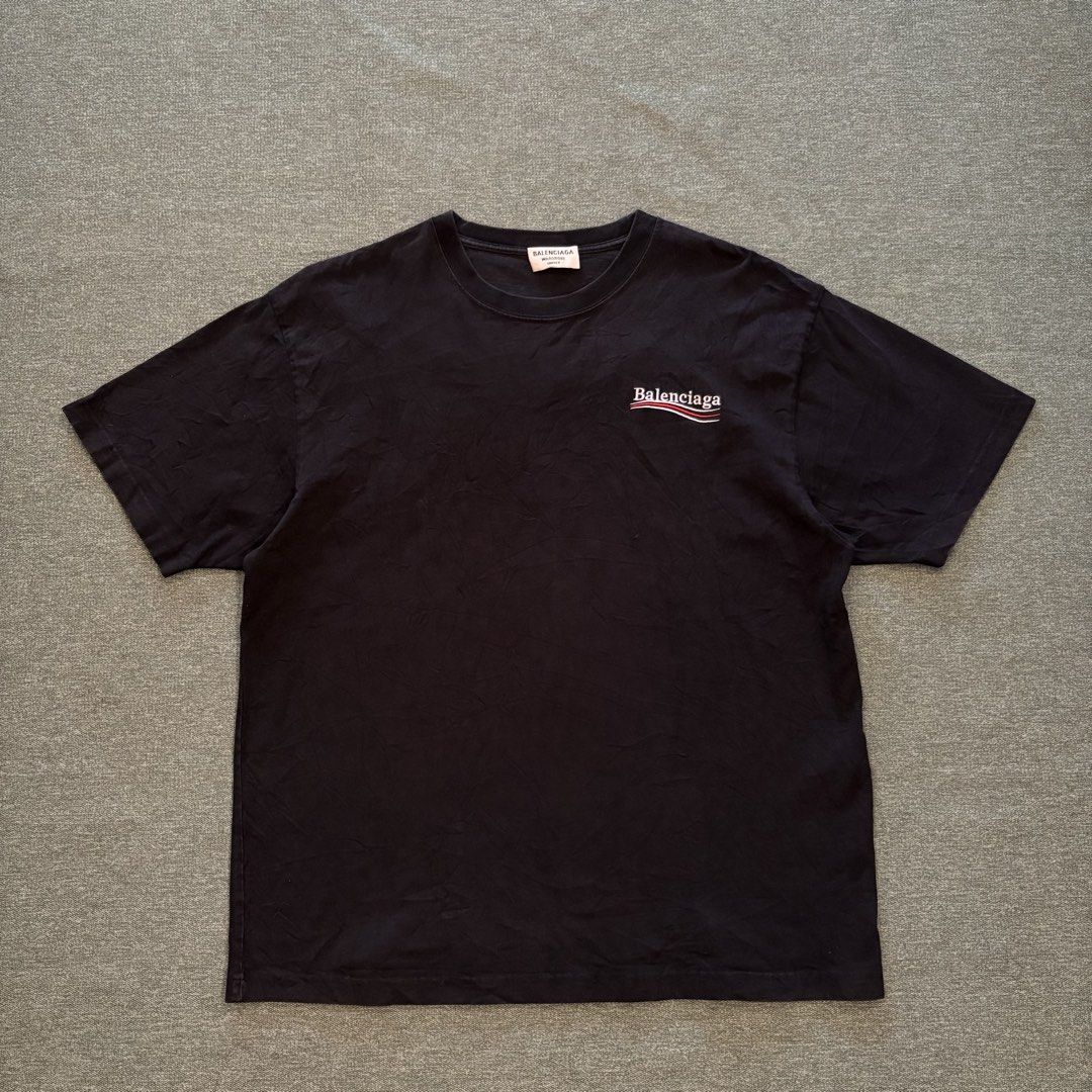 Balenciaga Campaign with Backhit (Category: Tshirts & Polo Shirts ) located in Butuan. Submitted by ragscurations (Listing ID 1469965580, Image 1). Description: Size : Large Inches : Width 22 Inches : Length 28 Condition : Excellent Flaws : No major Color 9.2 Fav item : Beautiful design.