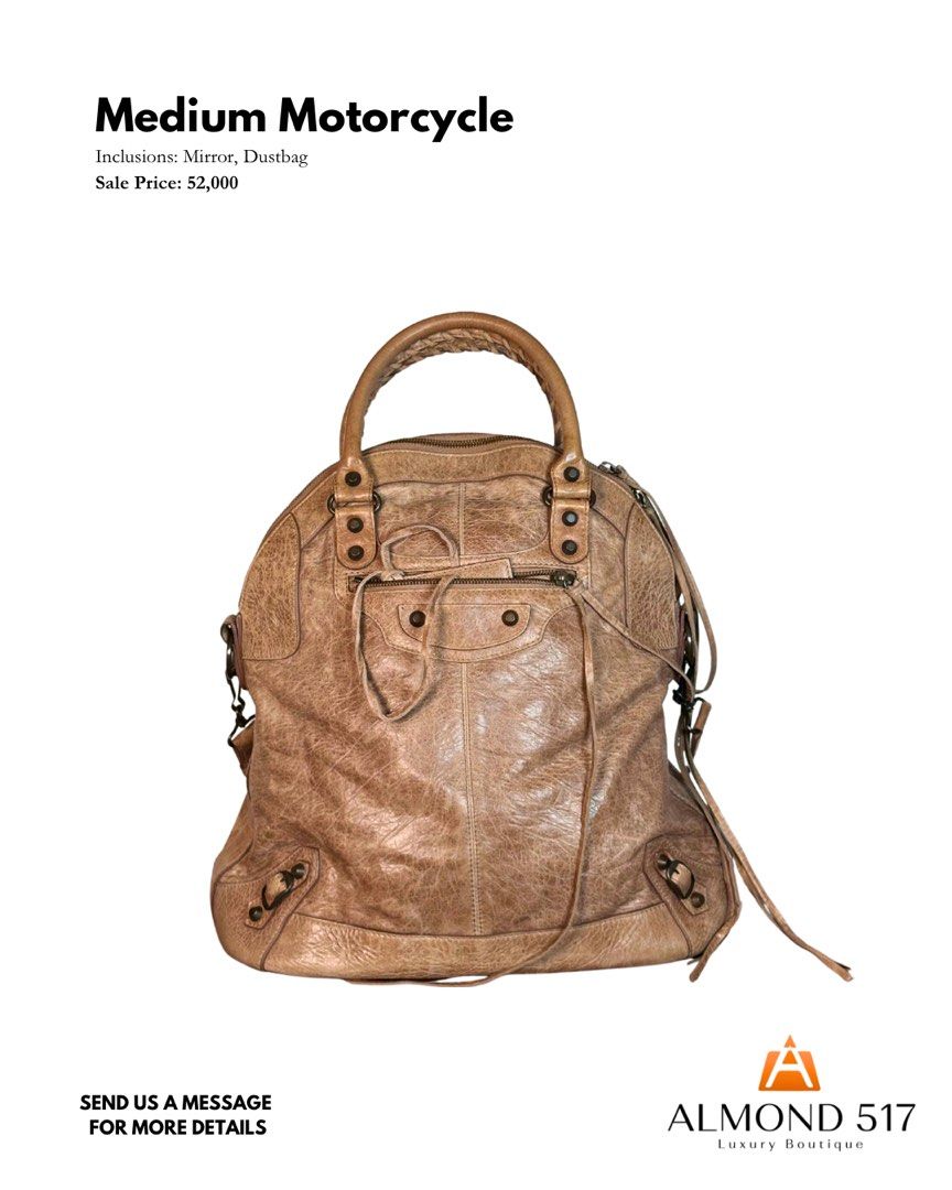 Balenciaga Medium Motorcycle bag (Category: Luxury Bags & Wallets) located in Taguig. Submitted by reimac_almond517 (Listing ID 1470050517, Image 1). Description: .