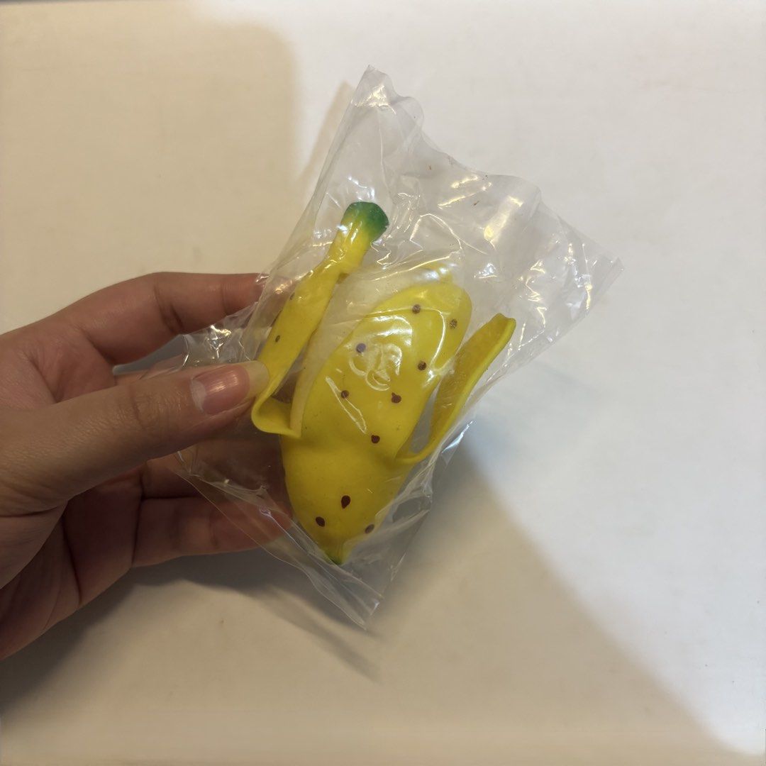 Banana Stretchy Squishy (Category: Interactive Toys) located in Manila. Submitted by buttern0t (Listing ID 1470083947, Image 2). Description: 💌 for proof of transactions & safekeeping of items , dm us on IG @dara.aniks / @puffyberries ✮⋆˙.