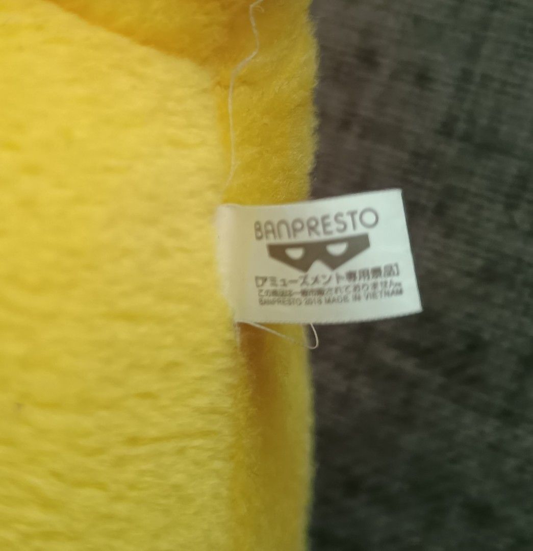 Banpresto Pokémon Psyduck Plush (Category: Plushies & Soft Toys) located in San Pedro. Submitted by max__collectibles (Listing ID 1470127468, Image 3). Description: - Authentic Banpresto Pokémon Psyduck plush - Released in 2018 from Japan claw machines - Size: Approximately 10 inches tall - Features bright yellow fabric and embroidered details - Tush tag intact with Banpresto branding and production date.