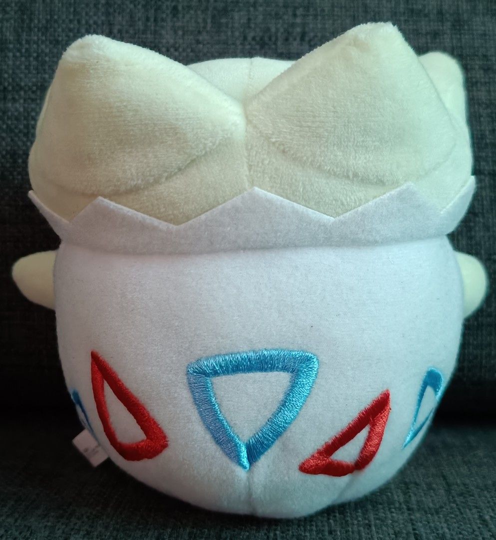 Banpresto Pokémon Togepi Plush (Category: Plushies & Soft Toys) located in San Pedro. Submitted by max__collectibles (Listing ID 1470128061, Image 3). Description: - Official Banpresto Pokémon Togepi plush - Measures 5 inches tall - Features embroidered face, blue belly marking, and red accents - Made with soft, huggable fabric - Includes original Bandai Spirits tush tag.