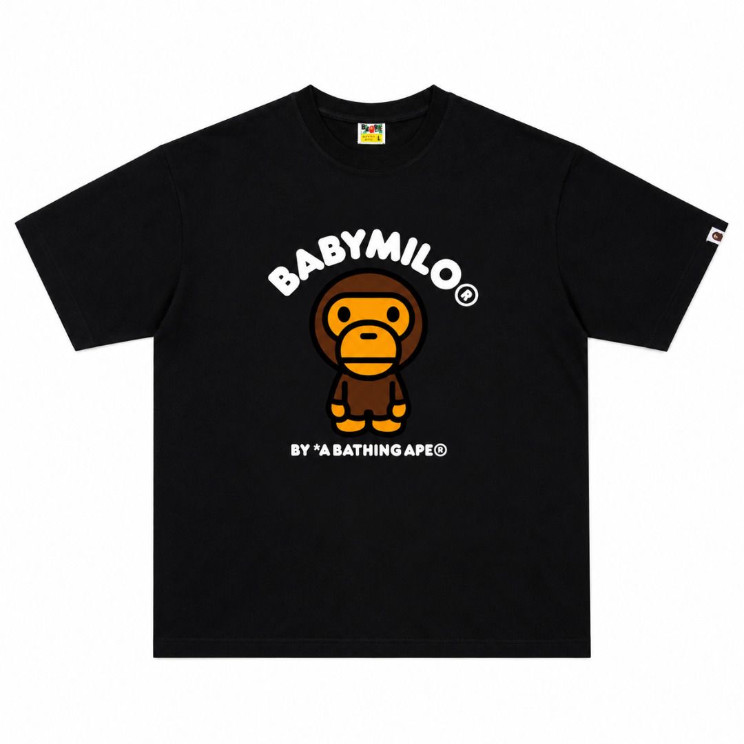 Bape BabyMilo Tee (Category: Tshirts & Polo Shirts ) located in San Fernando. Submitted by fynder (Listing ID 1469959496, Image 3). Description: Bape BabyMilo Tee Auth with tags and ziplock Available Sizes: S - XL Colorway : Black / White 💬 DM for more Photos or Size Chart 📦 Fast processing (Air cargo freight) 💬 More drops daily on IG: @fynder1 🔒 Buyer protection through Carousell — shop with confidence .