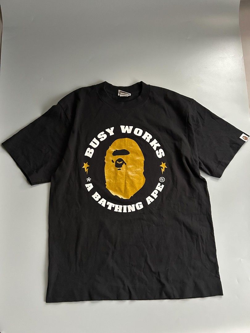 Bape busy works tshiry (Category: Activewear) located in Santa Rosa. Submitted by _ba_mo_si_ (Listing ID 1470139657, Image 1). Description: Size medium 20 width 27 length 2880 plus sf Dm.