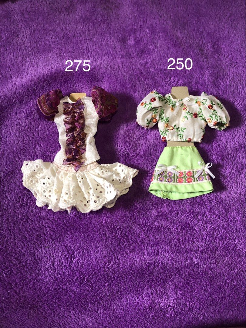 Barbie doll clothes (Category: Action & Battle Toys) located in Talisay. Submitted by fernpatatag (Listing ID 1470092996, Image 1). Description: Doll Clothes for sale and prices indicated on each pic MOP Gcash/BPI Shipping via jnt.