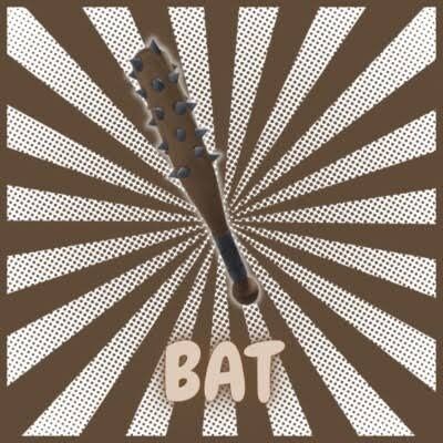 Bat Knife ROBLOX MM2 (Category: Action & Battle Toys) located in San Carlos City. Submitted by zeal_nxrv0nxrv (Listing ID 1470053030, Image 1). Description: - Classic spiked melee weapon prop with a heavy-duty look - Dark brown wood grain finish with a secure handle wrap - Solid build with realistic surface texture - Ideal for costume parties, cosplay, or room display - Condition: Brand new.