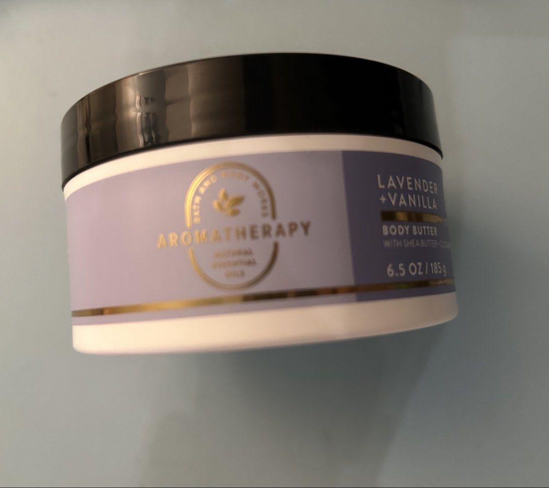 Bath & Body Works Lavender Vanilla Body Butter (Category: Body Care) located in Taguig. Submitted by mrltng (Listing ID 1470024949, Image 1). Description: - Brand: Bath & Body Works - Scent: Lavender & Vanilla - Size: Generous 6.5 oz / 185 g jar - Formula: Deeply moisturizing with shea butter and cocoa butter - Bought from US.
