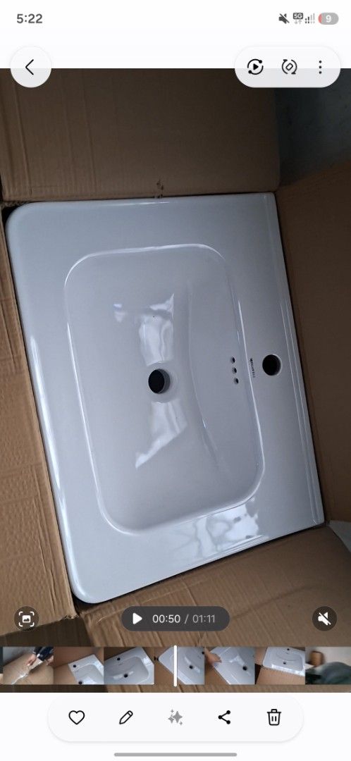 Bathroom Vanity Cabinet Lavatory Set 087K-60 (Category: Bathroom & Kitchen Fixtures) located in Las Pinas. Submitted by shai7424 (Listing ID 1470048233, Image 2). Description: - Complete lavatory set (Model 087K-60) in a sleek grey finish - Includes ceramic sink basin, cabinet frame, and plumbing accessories - Selling a BRAND NEW, UNUSED Megawell 087K-60 Bathroom Vanity Set complete with Ceramic Sink and Smart Mirror Cabinet. Included all fitting