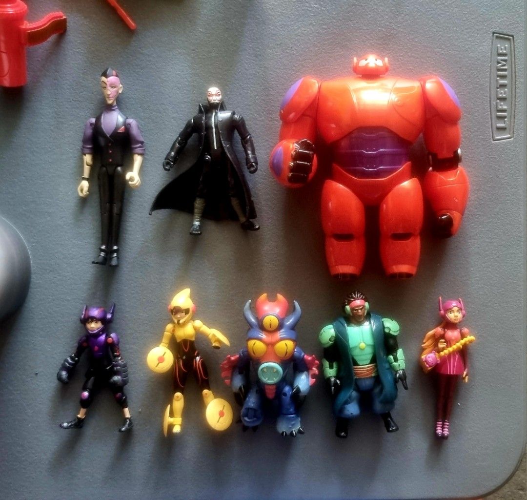 Big hero 6 (Category: Action & Battle Toys) located in Paranaque City. Submitted by fdc_cashmoney (Listing ID 1469960284, Image 1). Description: - Complete Big Hero 6 action figure set including Baymax, Hiro, and friends - Detailed designs capturing each character's unique look - Suitable for play or display for fans of all ages - Meetup options available at SM City Sucat (free) and SM Bacoor 300 each (baymax 500) take all 1800 set .