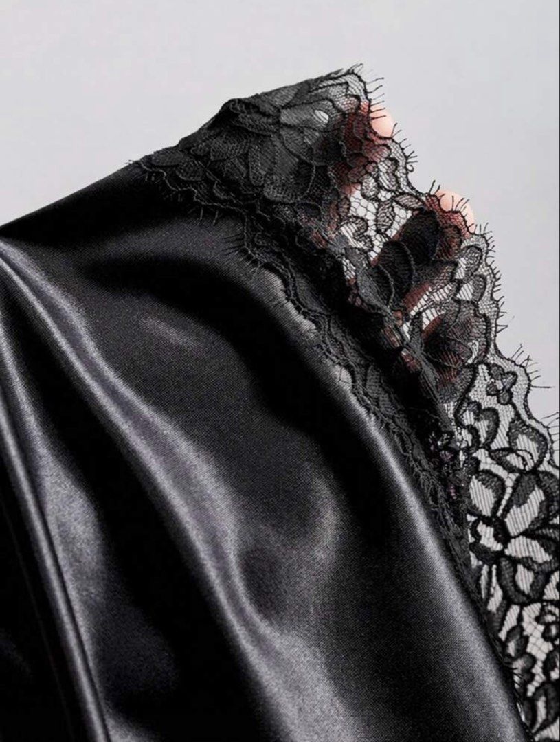Black Asymmetrical Lace Trim Skirt (Category: Skirts) located in Manila. Submitted by ysa_belly (Listing ID 1470129090, Image 3). Description: - used once - og price: 300.
