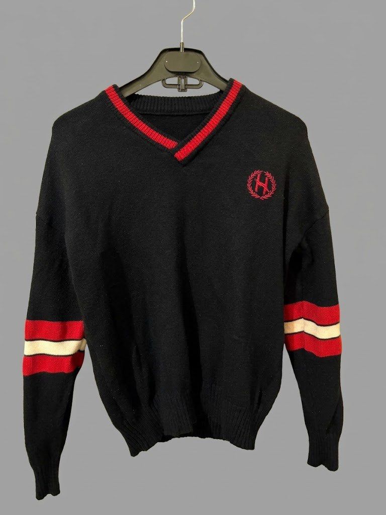 Black V-neck Sweater (Category: Longsleeves) located in Quezon City. Submitted by jindori._. (Listing ID 1470031318, Image 1). Description: Dimensions (WxL): 19.5x22 Color rate: 10/10 Colors may vary due to lighting Ship out every weekends.