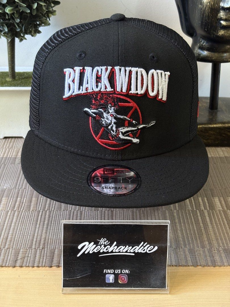 Black Widow Trucker 9fifty snapback (Category: Caps & Hats) located in Las Pinas. Submitted by themerchandise_ph (Listing ID 1470092792, Image 1). Description: ‼️❇️H A T S F O R S A L E❇️‼️ ◽️Black Widow🕷️☑️☑️☑️ ◽️Style: 9F1FTY Trucker Snapback ◽️Design: “Marvel • NE collab” ◽️Brand : N3W €RA🧢🧢🧢 ◽️Price: PHP1,800(each)💸 + Shipping📦 ◽️COP☑️COD☑️Installment☑️DP Required ◽️100% Legit and Brand new💯 ◽️No returns/cancellations/change item❌ ◽️On