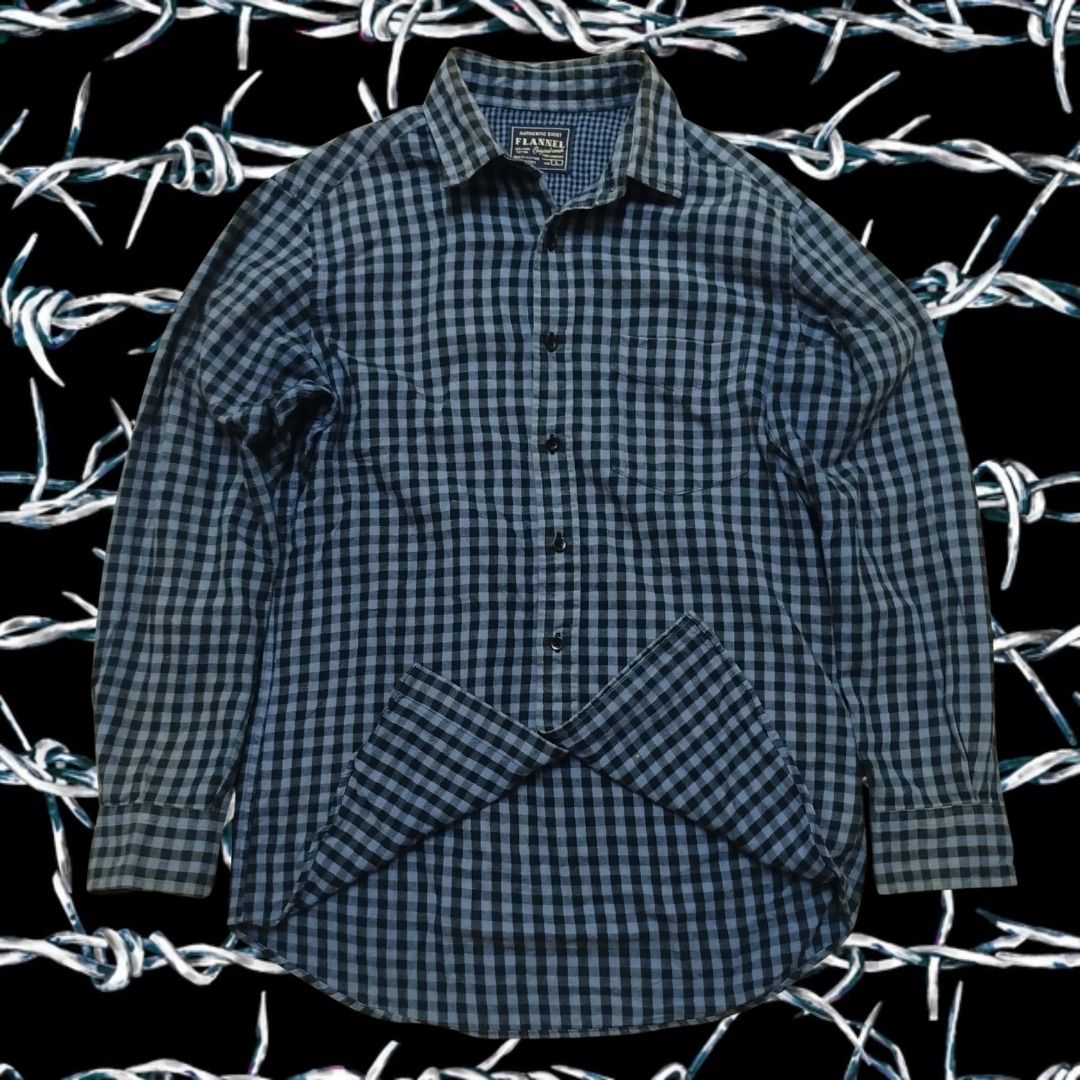 Blue Flannel (Category: Tshirts & Polo Shirts ) located in Caloocan City. Submitted by barbed.vtg (Listing ID 1470124128, Image 1). Description: 21 WIDTH 29 LENGTH .