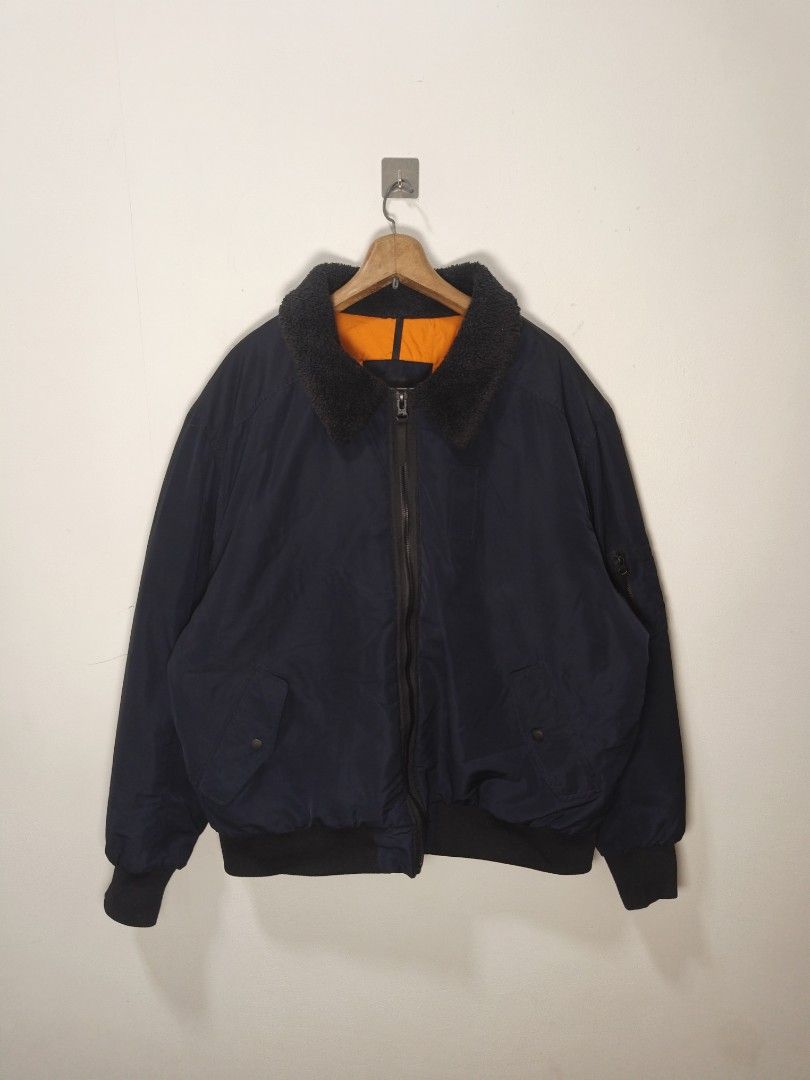 Bomber Jacket Sherpa Collar (Category: Coats, Jackets and Outerwear) located in Manila. Submitted by aristothrift (Listing ID 1470107697, Image 1). Description: 2XL On tag Dimes: 26x26 Excellent Condition No issue Location: Antipolo.