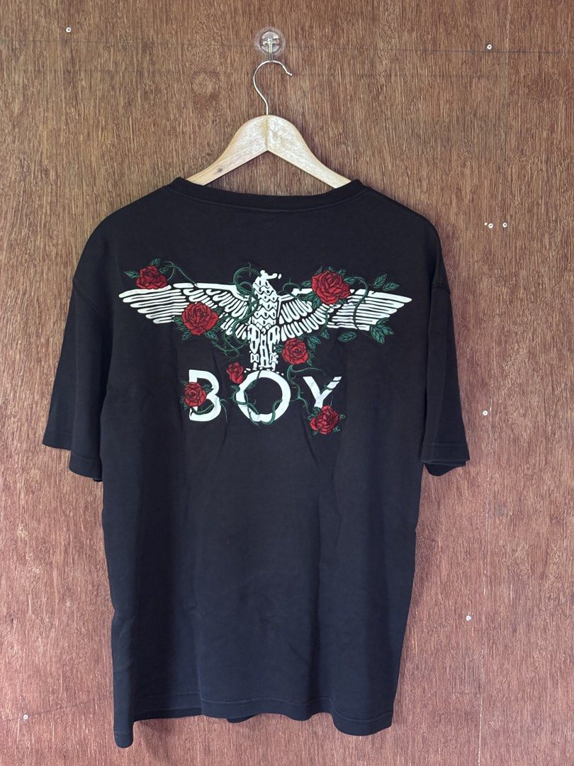 Boy London Rose Embroidered (Category: Tshirts & Polo Shirts ) located in Cabuyao City. Submitted by giothr1ft (Listing ID 1470060145, Image 2). Description: -Width: 23 -Length: 28 -Condition: 10/10 📌Buyers will shoulder the shipping fee.